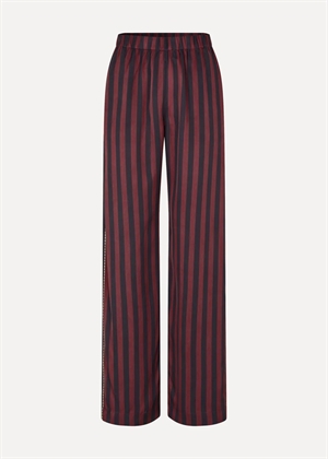 Elasticated dry viskose long buks Navy&Burgundy Wallpaper Stripes Stine Goya 